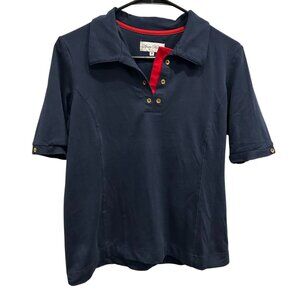 Sport Haley Womens Polo Shirt Navy Red Size Medium